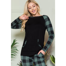 Load image into Gallery viewer, Plaid Contrast Top