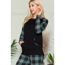 Load image into Gallery viewer, Plaid Contrast Top