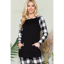Load image into Gallery viewer, Plaid Contrast Top