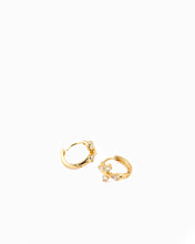 Load image into Gallery viewer, Cross Huggie Hoop Earrings
