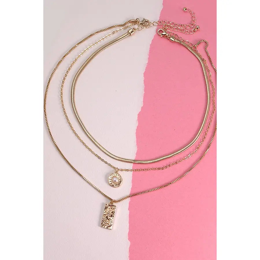 Sun and Moon Layered Necklace