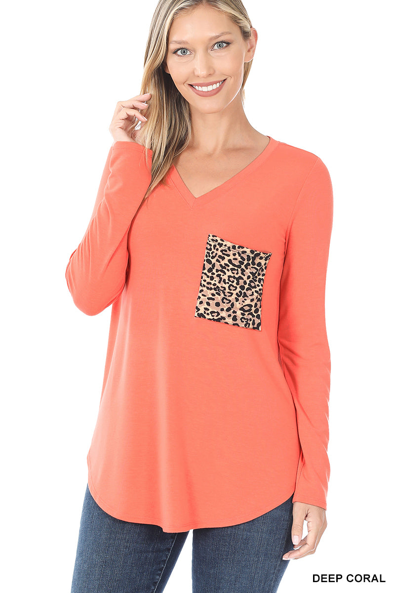 Leopard Pocket Long Sleeve