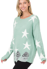 Load image into Gallery viewer, Distressed Star Sweater
